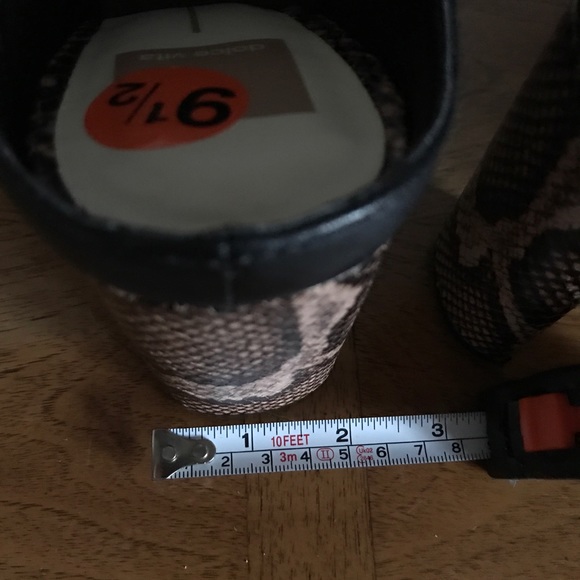 Dolce Vita Black Snake embossed heel Leather Mules - Picture 15 of 15